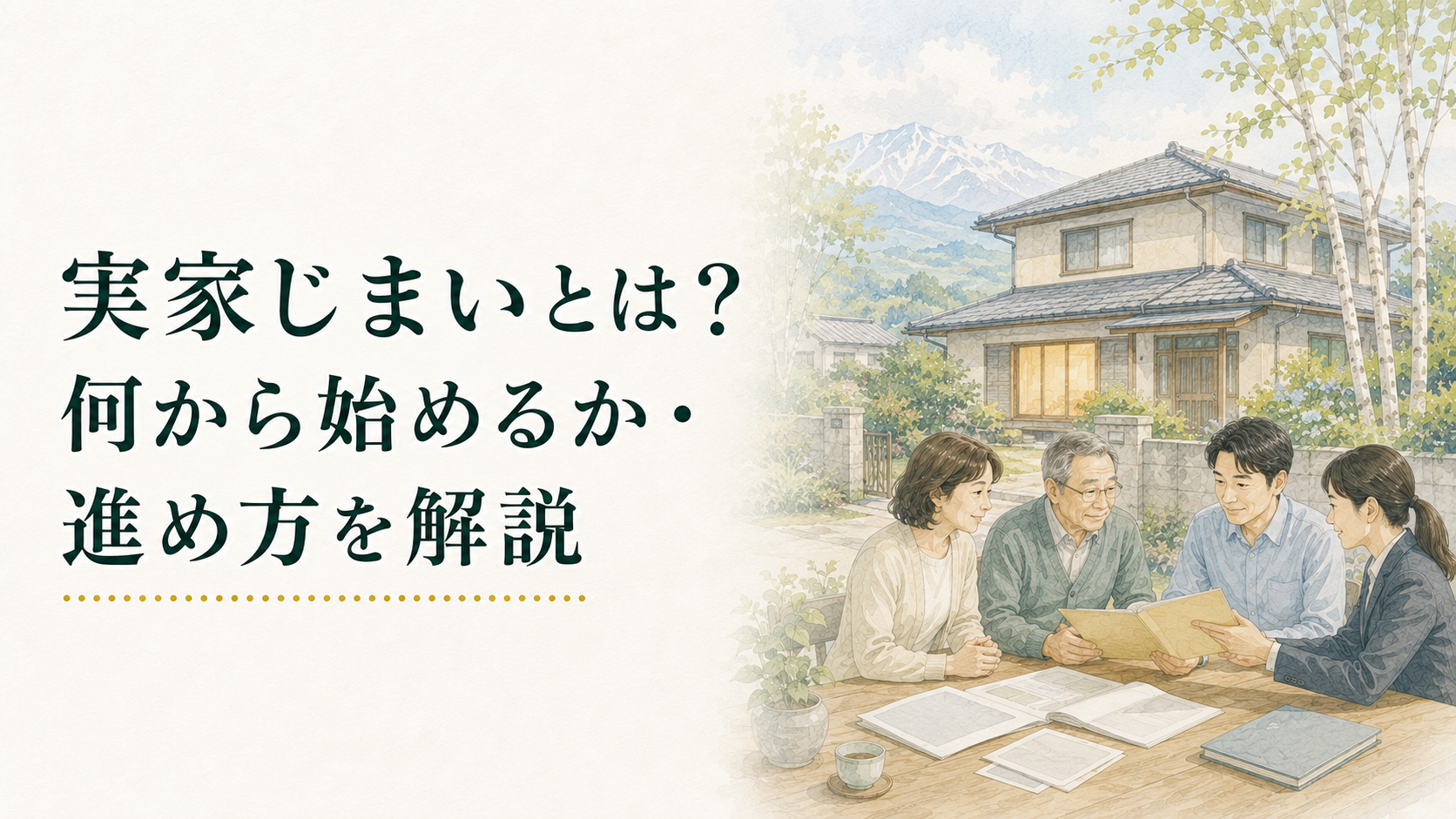 実家じまいとは何から始めるか、進め方を解説する総合ガイドのイメージ